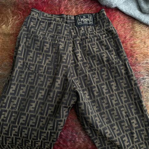 vintage fendi logo trousers|fendi trousers price.